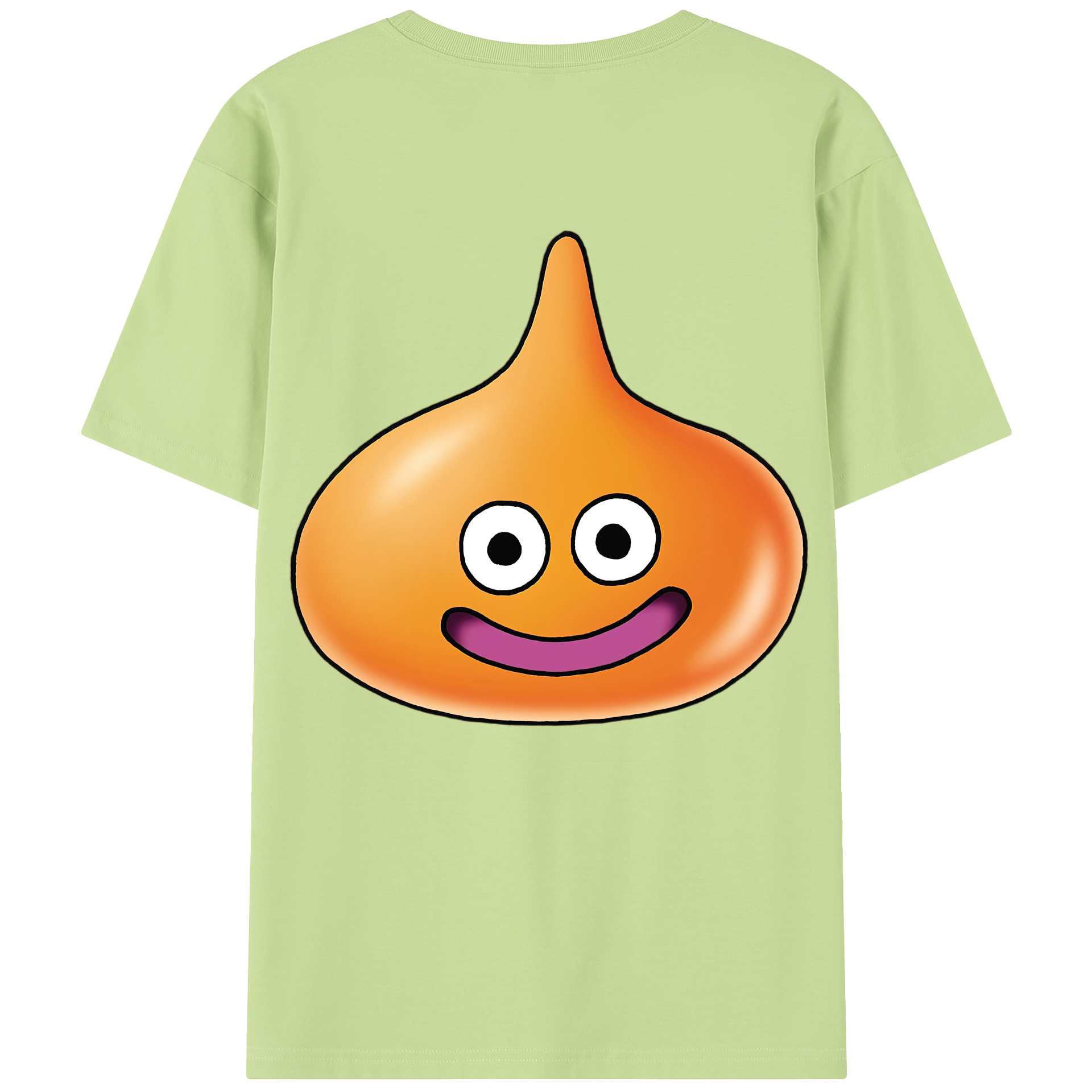 （画像用） ドラゴンクエスト Doragon Kuesuto Dragon Quest 綿100％半袖Tシャツ（背面プリント）